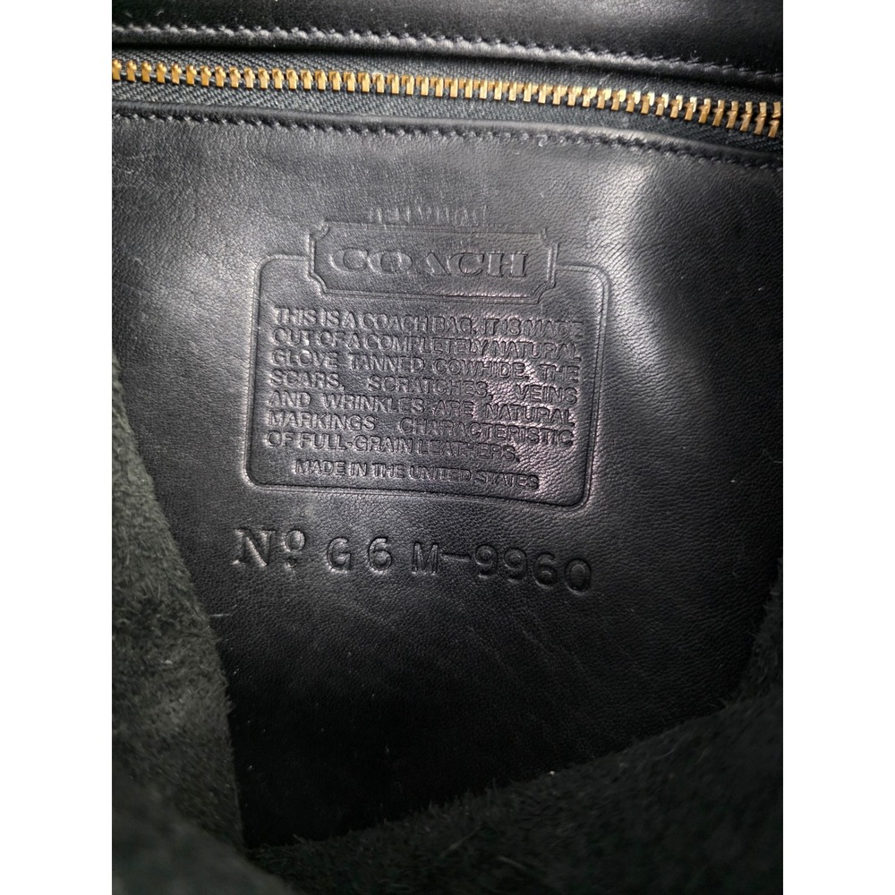 Coach Vintage Mini Day Pack Backpack Black Leather Turnlock Brass - Picture 9 of 15